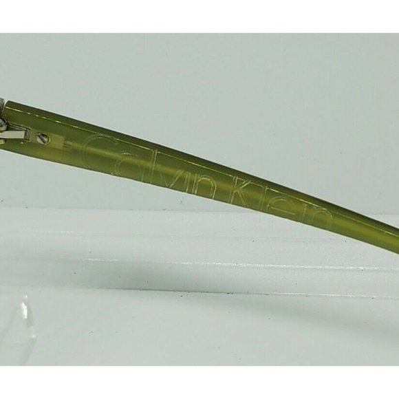 CALVIN KLEIN Authentic Eyeglasses Womens Tortoise Shell Green Rectangle Glasses - Picture 4 of 5